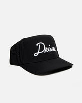 Drive Cursive Logo Black 5 Panel Hat