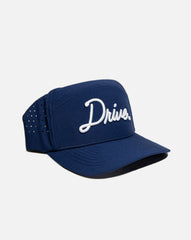 Drive Cursive Logo Blue 3 Panel Hat