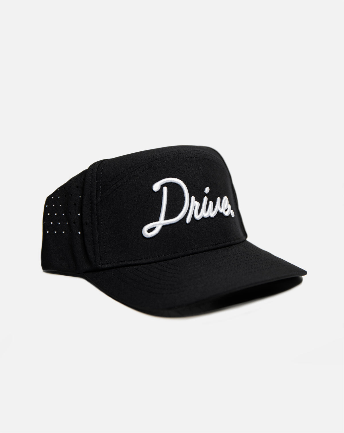 Drive Cursive Logo Black 5 Panel Hat
