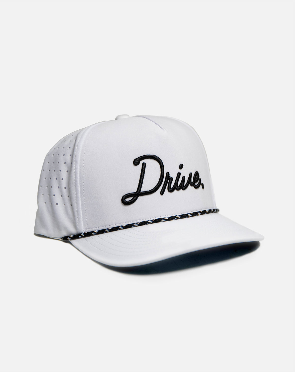 Drive Cursive Logo White Rope Hat
